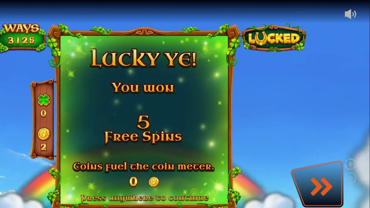 Pemandangan lembah hijau Irlandia dengan elemen slot Lucked